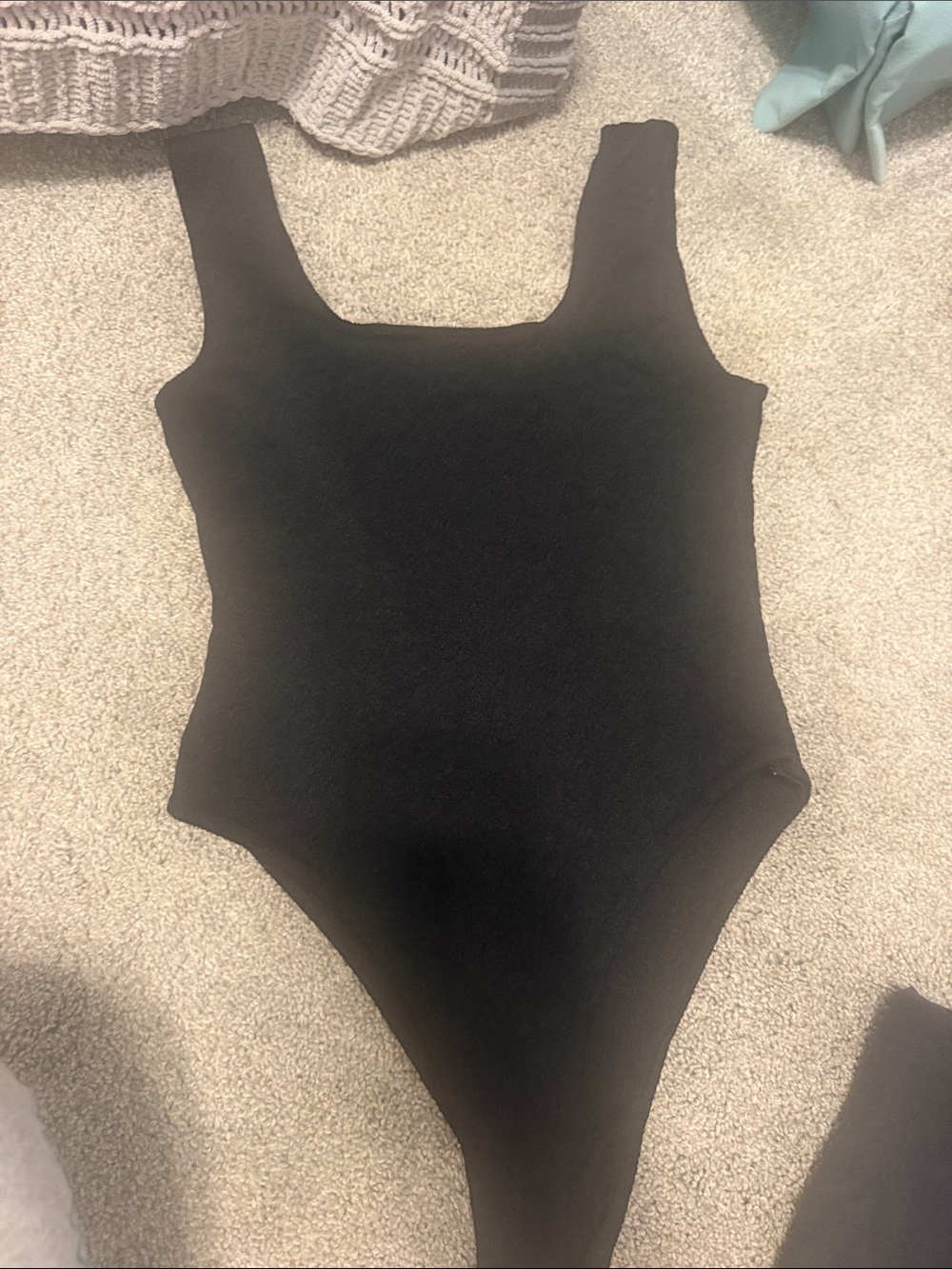 Black woman’s bodysuit - Classic Square Neck